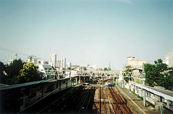07trainintoTokyo Picture taken by hist sister of railway tracks