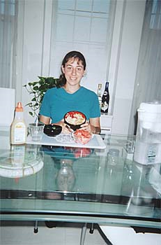 10lunch Brandi having a meal at host family's home