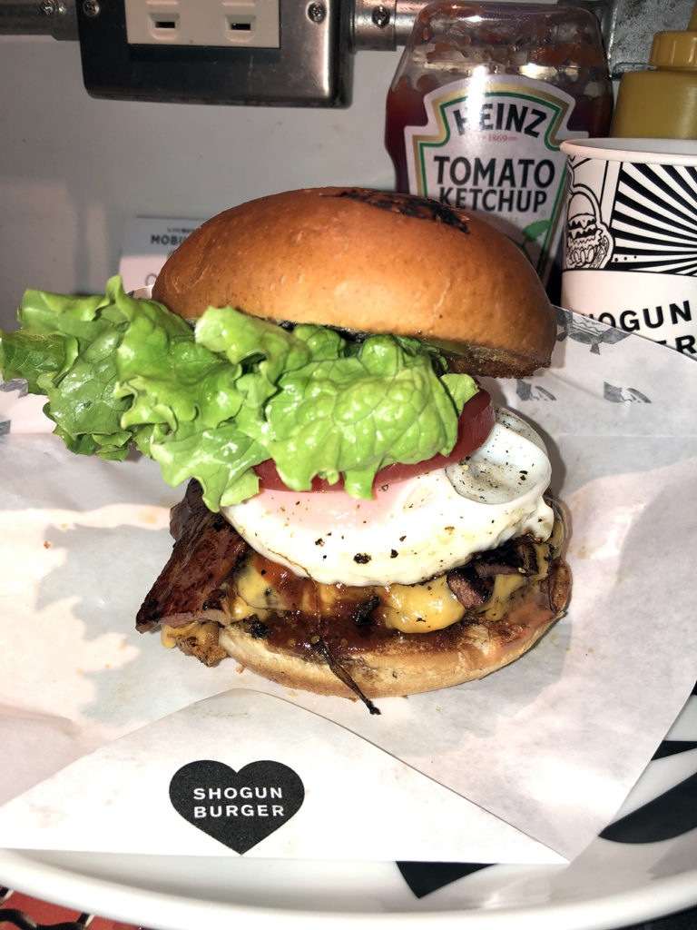 Bacon and egg wagyu cheeseburger